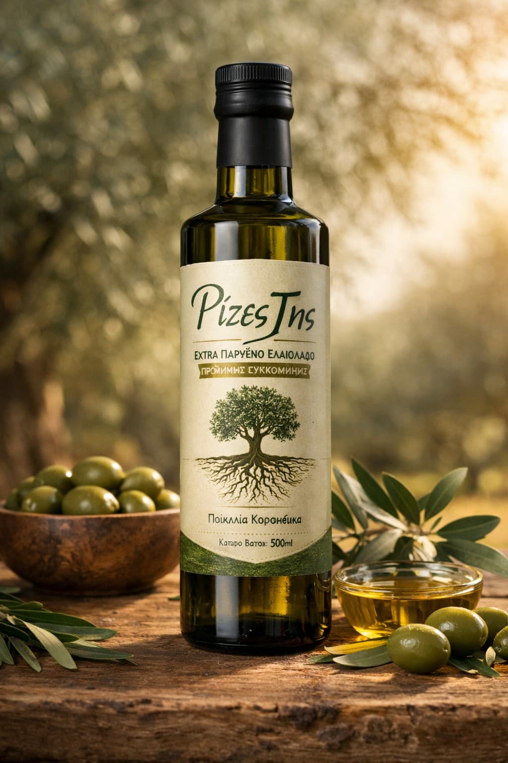 Παρθένο Ελαιόλαδο "Ρίζες Γης" – Πρώιμης Συγκομιδής 500ml