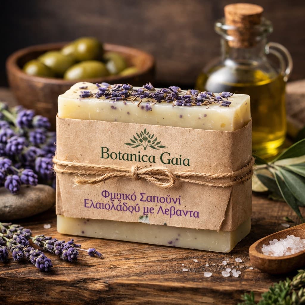Φυσικό Σαπούνι Ελαιολάδου με Λεβάντα